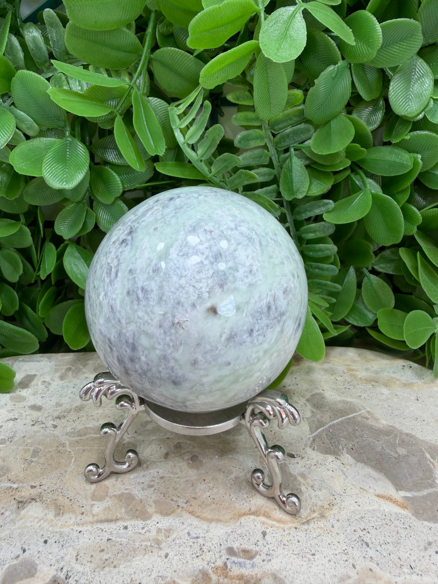 Flower Jade Sphere 440g