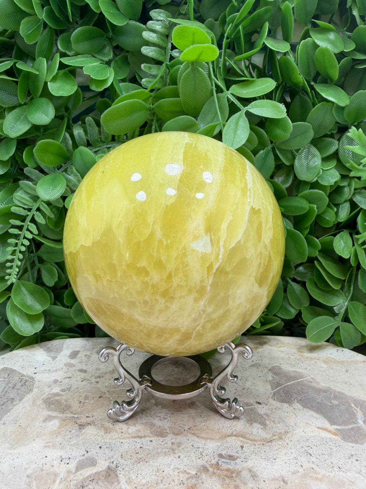 Lemon Calcite Sphere 1790g | Joy • Confidence • Motivation