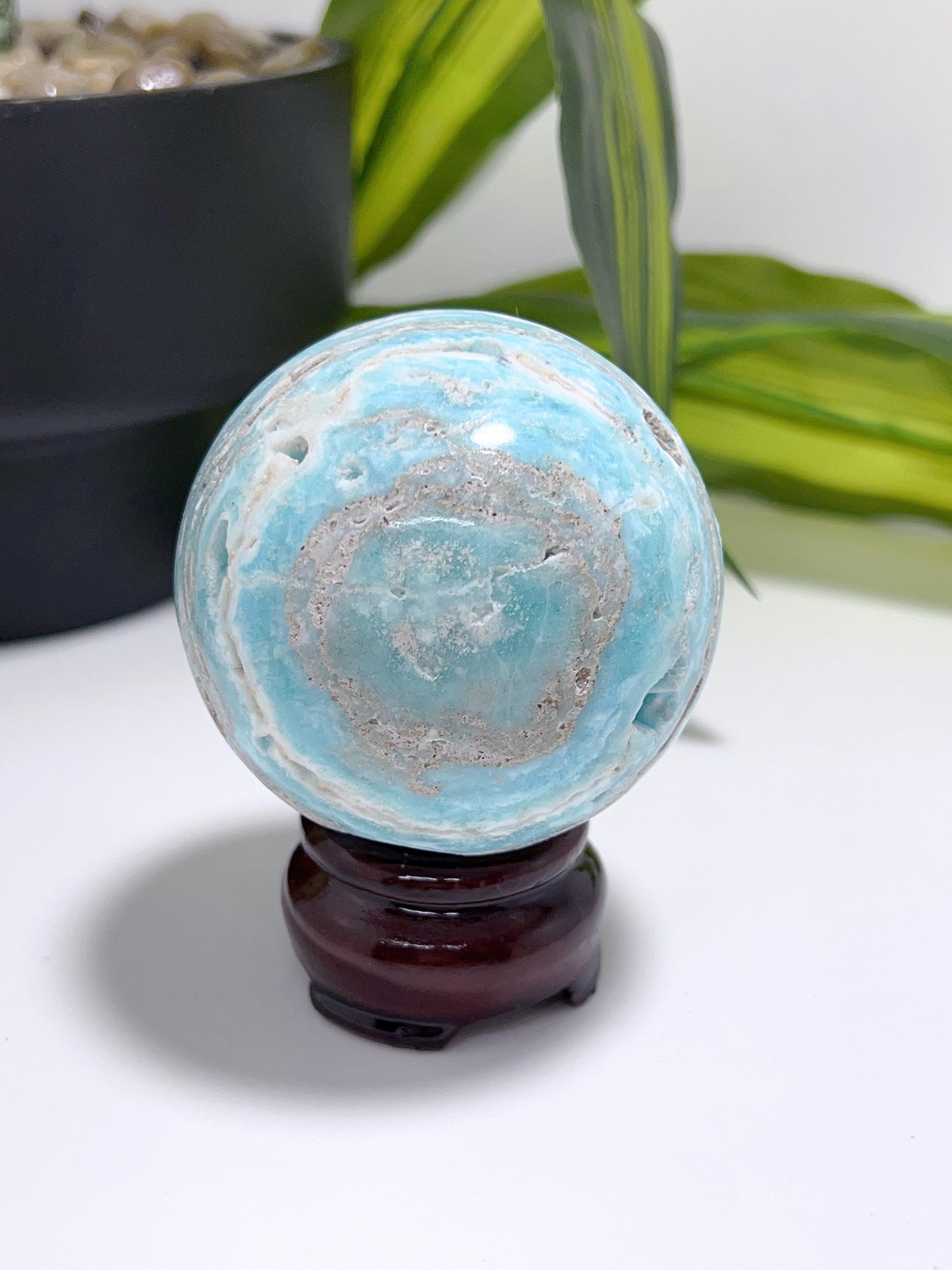 Blue Aragonite Sphere 302g
