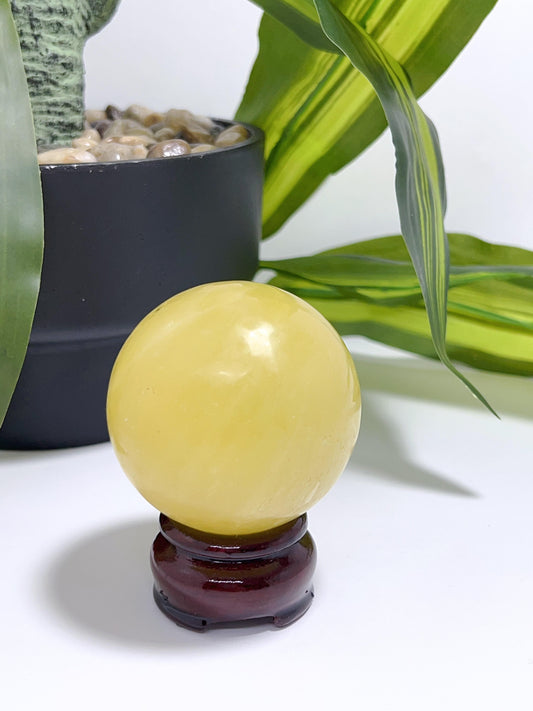 Lemon Calcite Sphere 318g