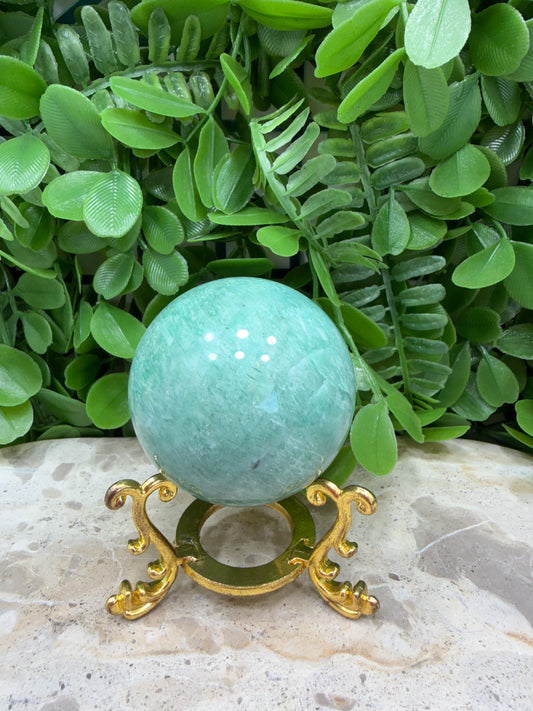 Amazonite Sphere 222g  | Communication • Harmony • Truth