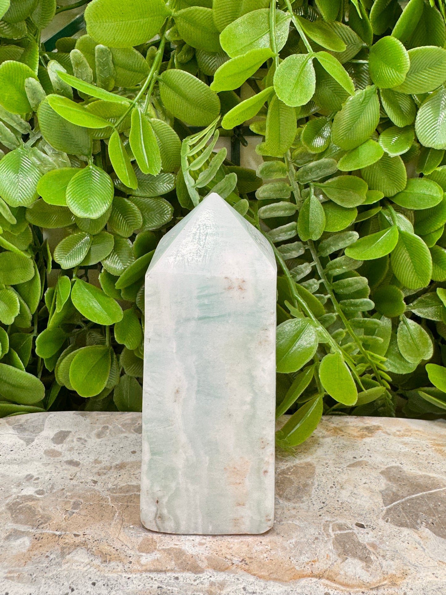Aqua Caribbean Calcite Tower 336g