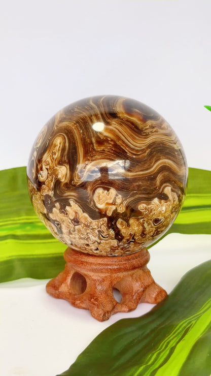Chocolate Calcite Sphere 456g