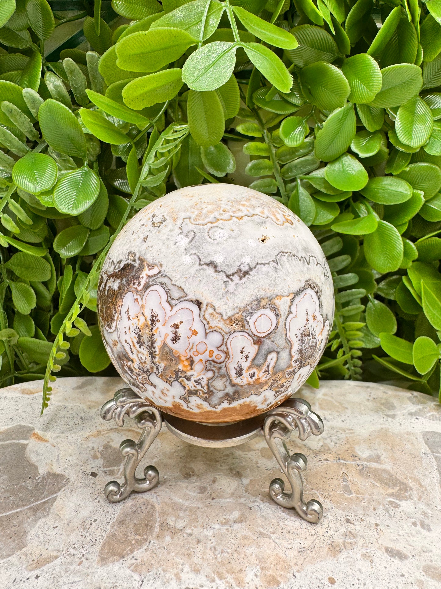 Dendritic Ocean Root Jasper Sphere 540g