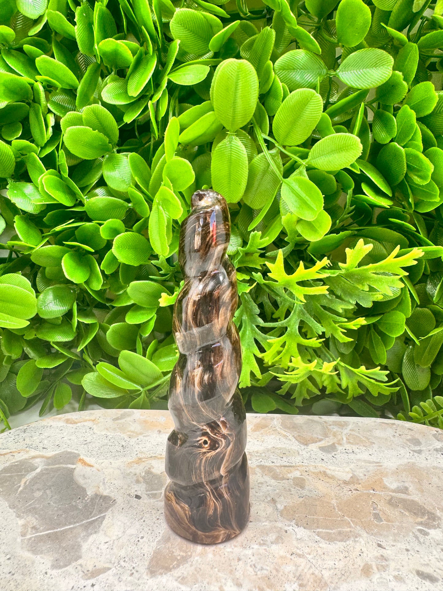 Chocolate Calcite Unicorn Tower 132g