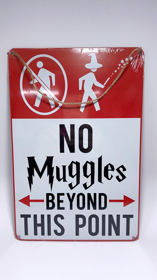 No Muggles Past this Point Tin Sign