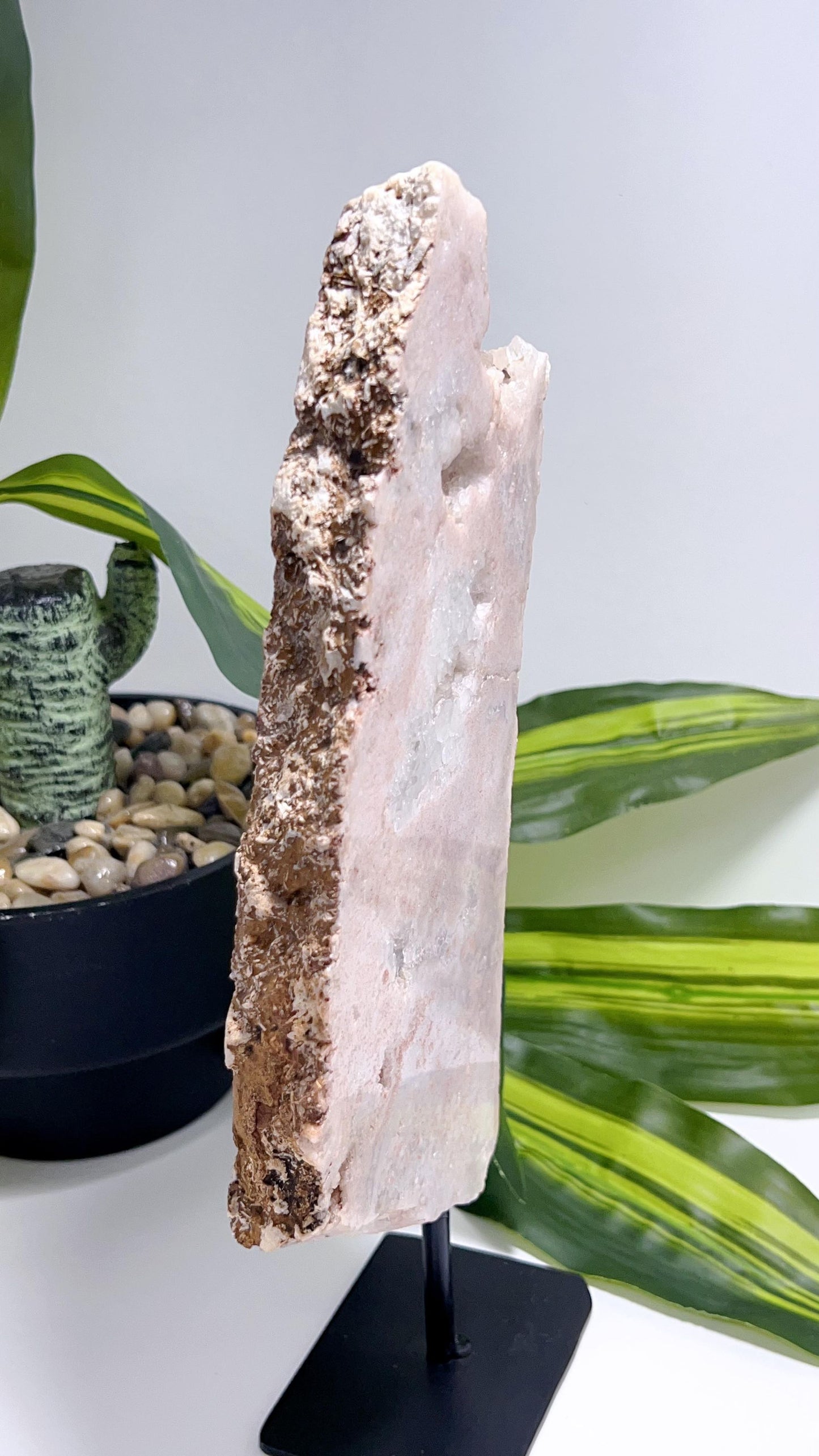 Pink Amethyst Freeform on Stand 970g