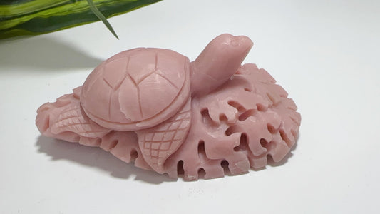 Pink Opal Turtle 342g