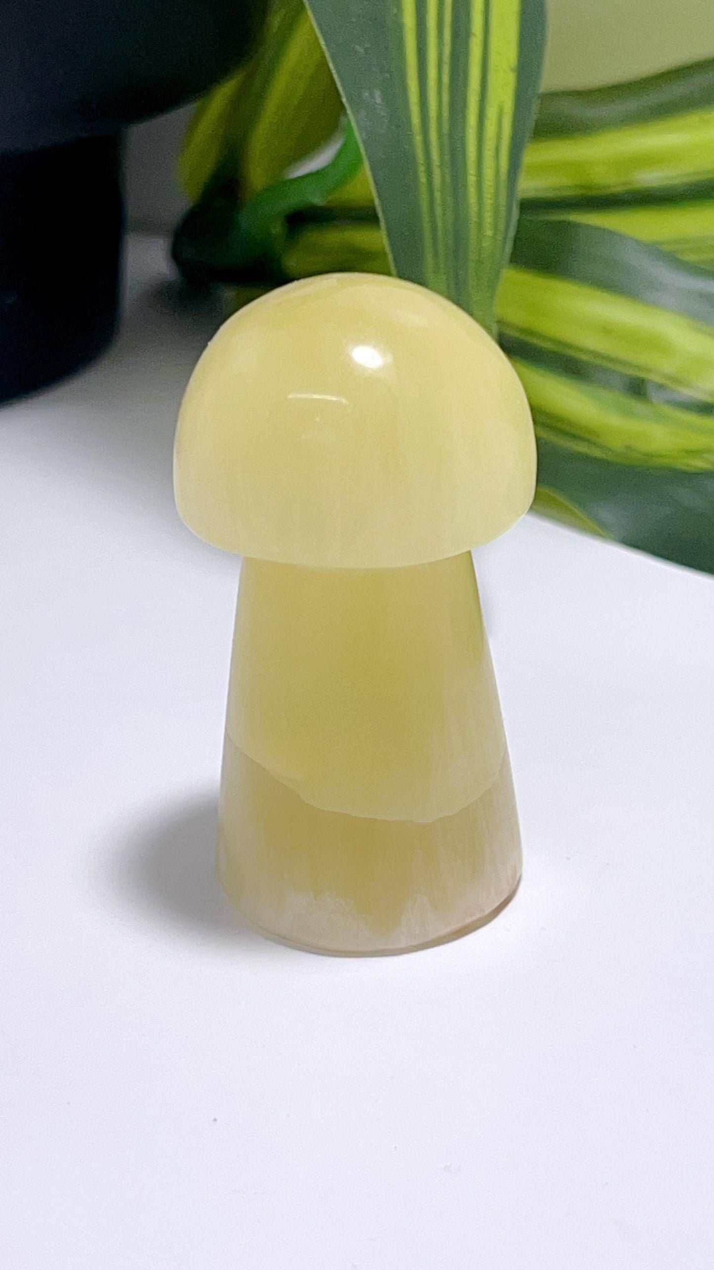 Lemon Calcite Mushroom 106G