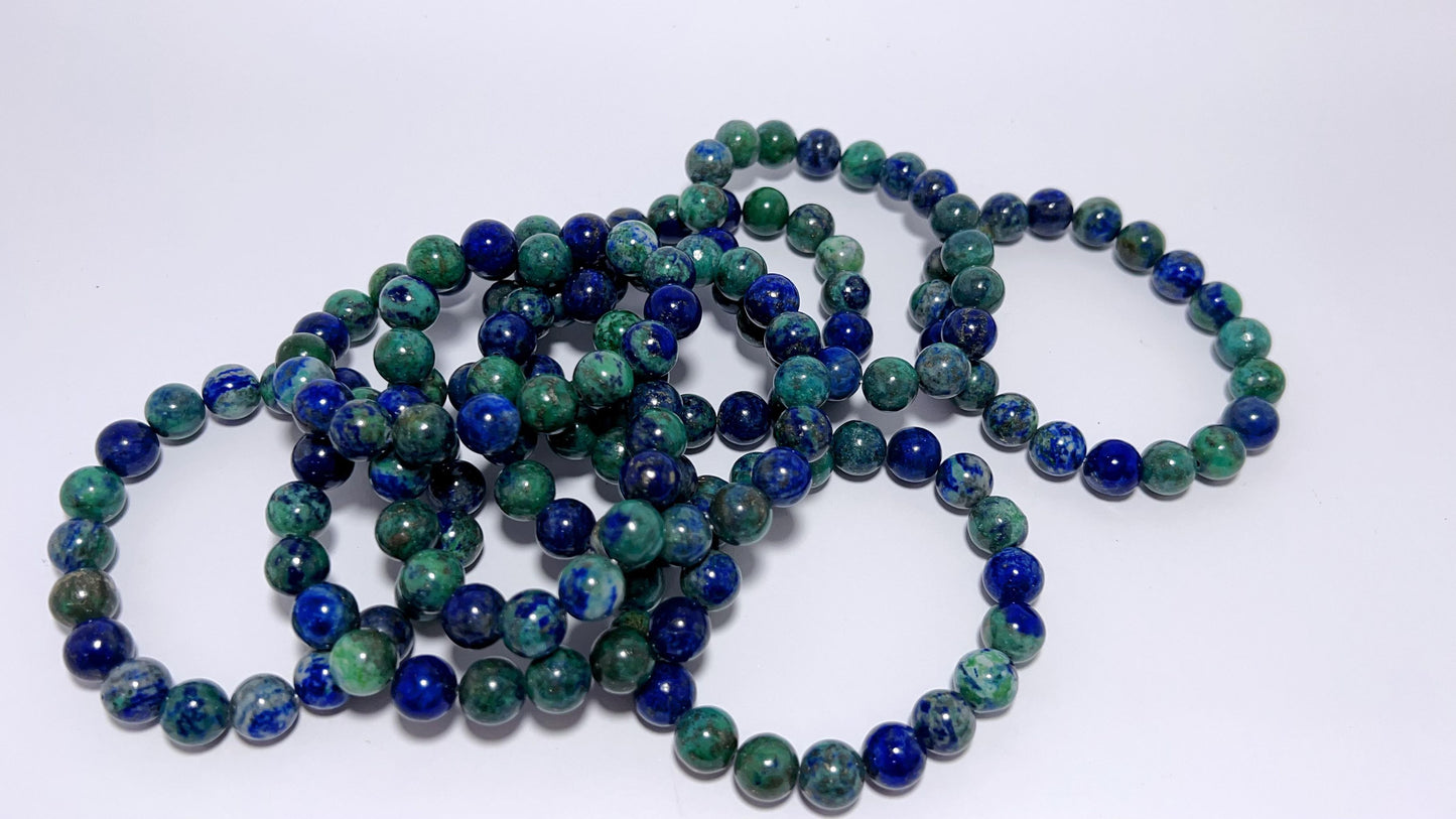 Chrysocolla and Lapis Lazuli Bracelets 10mm