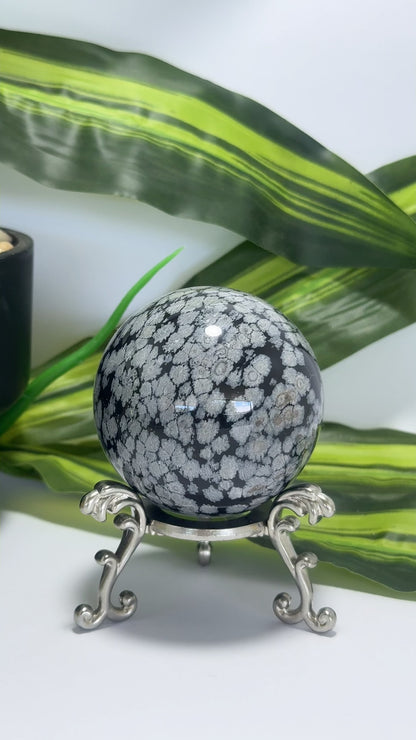 Snowflake Obsidian Sphere 330g
