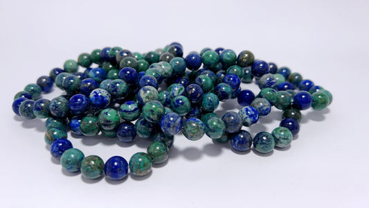 Chrysocolla and Lapis Lazuli Bracelets 10mm