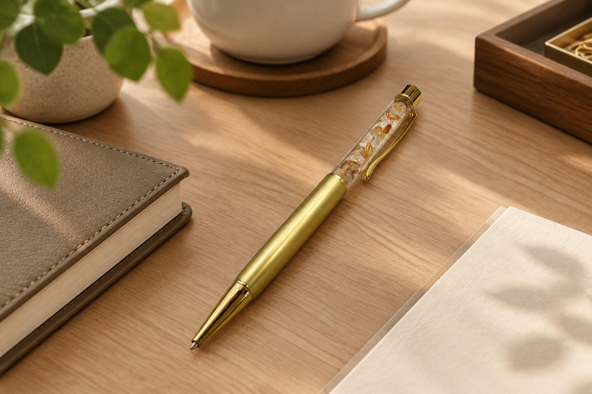 Golden Healer Premium Crystal Chip Pen