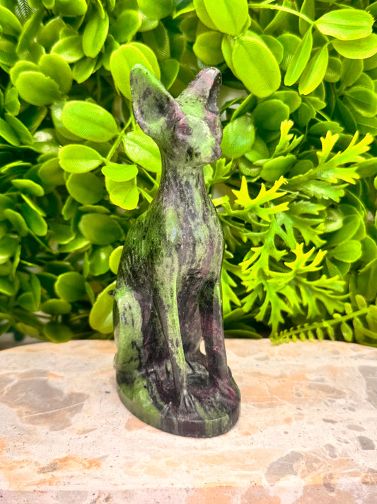 Ruby Zoisite Egyptian Cat 522g