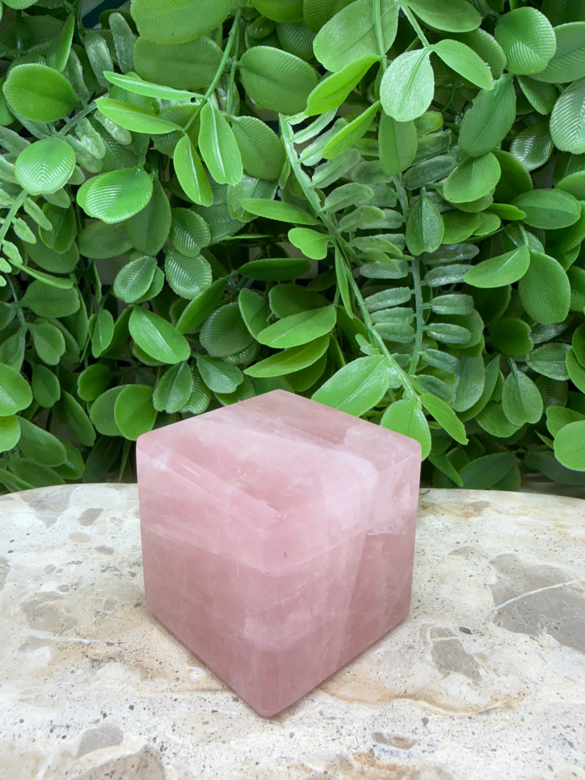 Rose Quartz Cube 314g | Love • Compassion • Healing