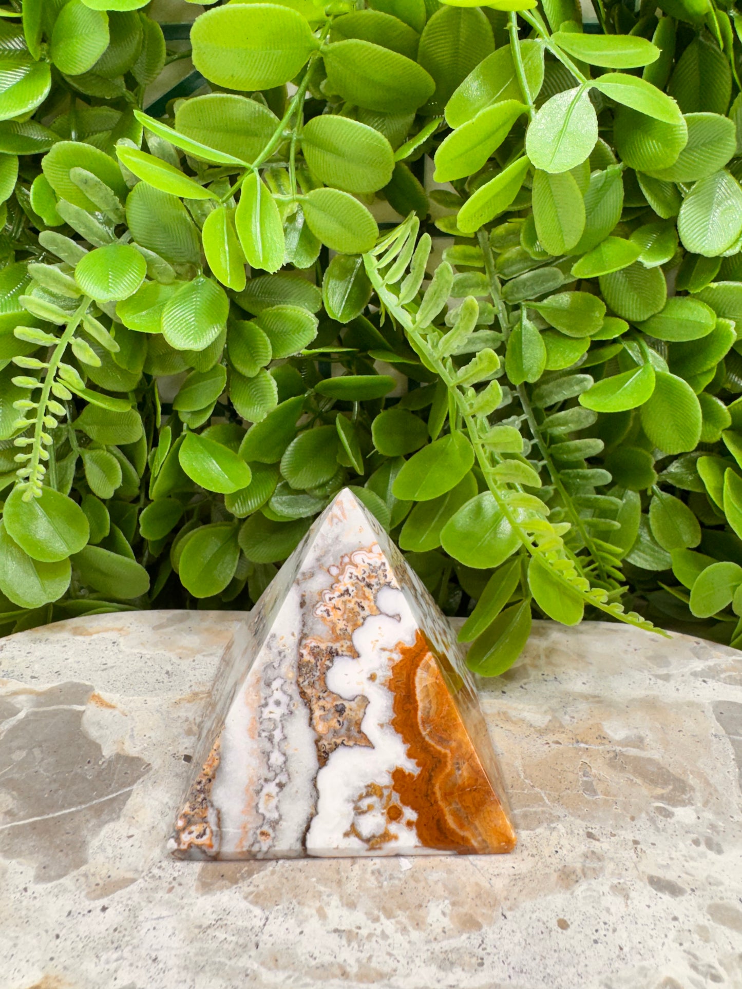 Dendritic Ocean Root Jasper Pyramid 293g