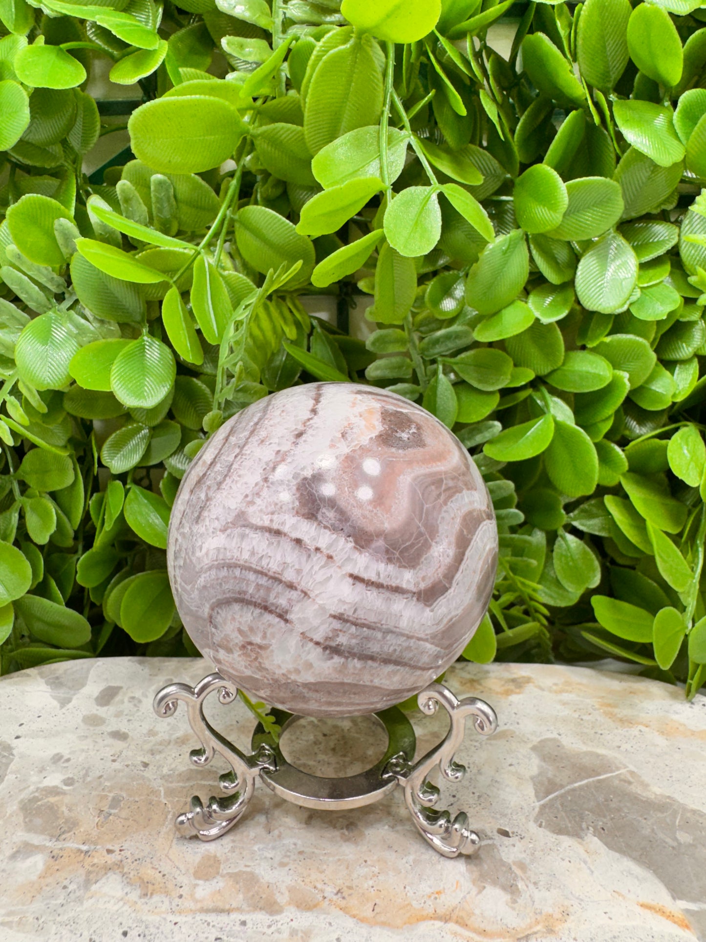 Chocolate Aragonite Sphere 480g