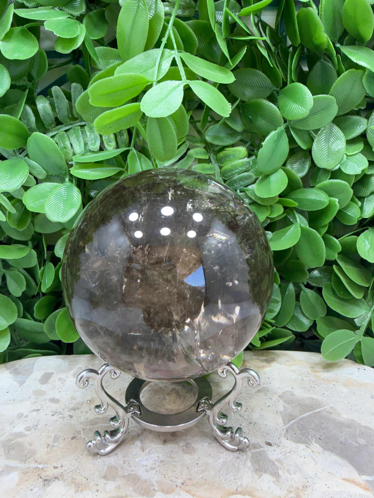 Smokey Quartz Sphere 814g | Grounding • Protection • Calm