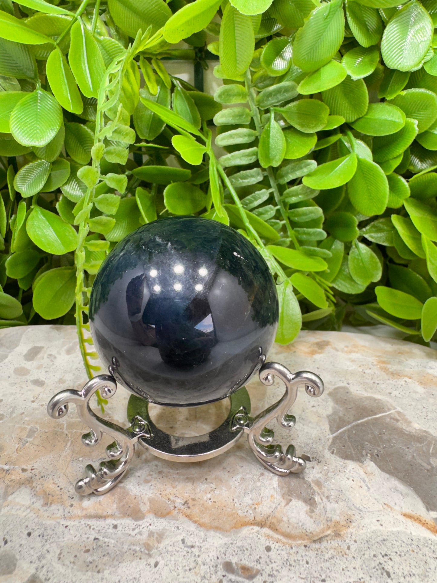 Blue Fluorite Sphere 236g
