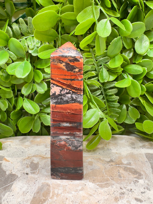 Tiger Ore/Rhodonite Tower 242g