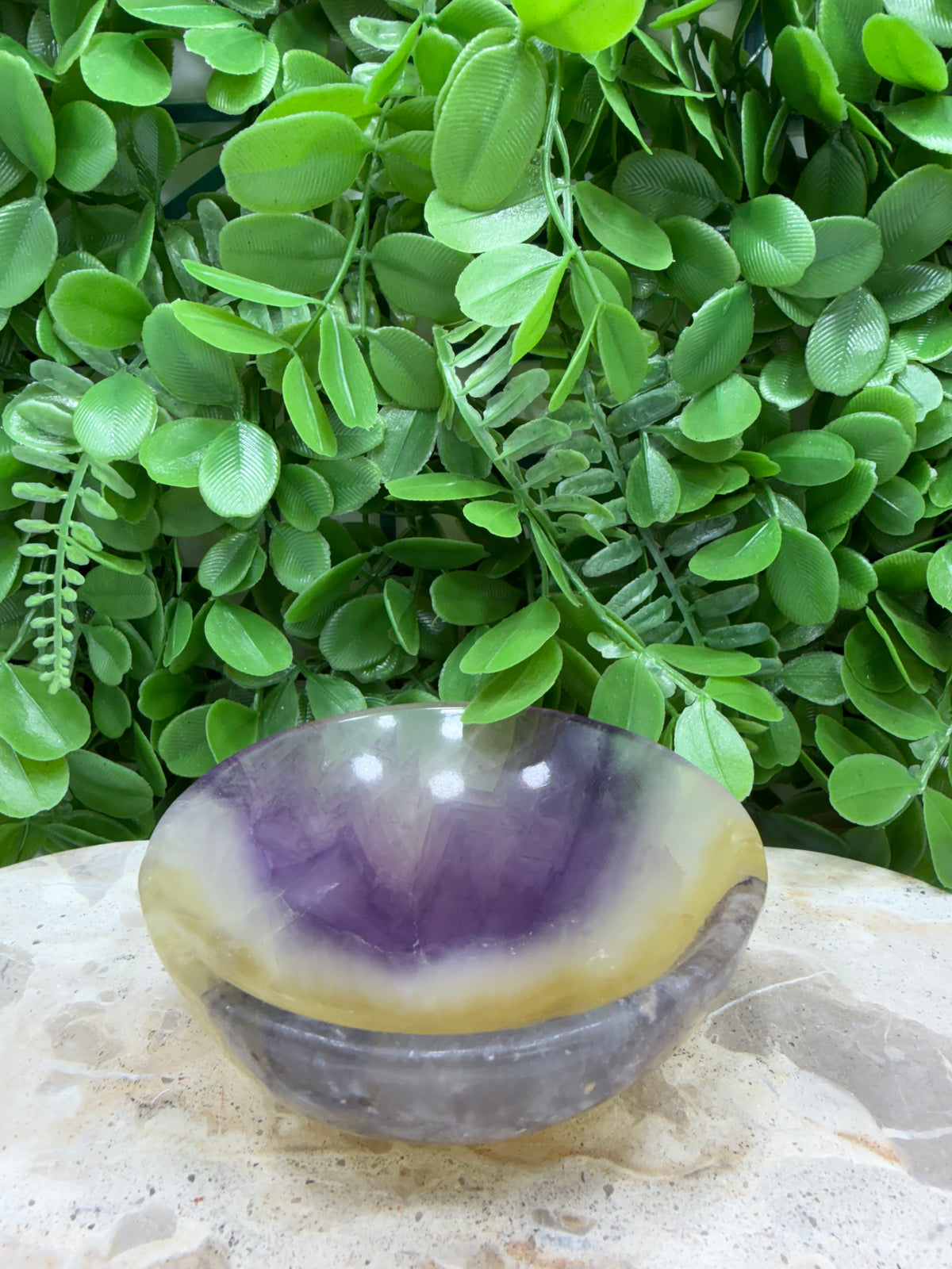 Purple, Yellow Fluorite Bowl | Clarity • Focus • Balance