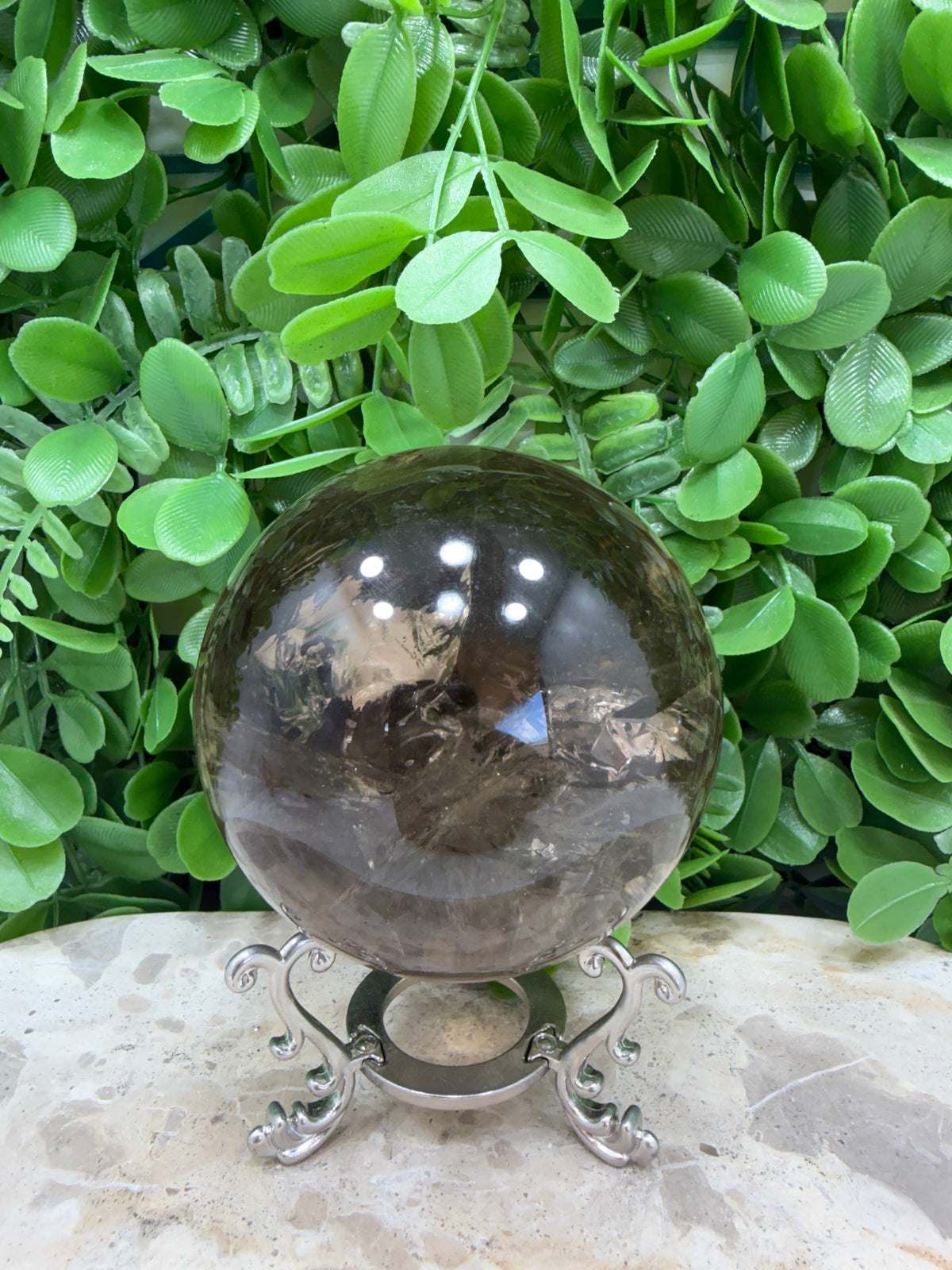 Smokey Quartz Sphere 814g | Grounding • Protection • Calm