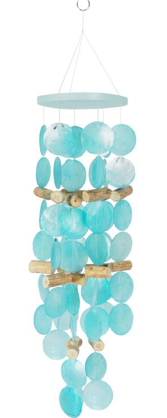 Blue Capiz Shell Mobile Hanger 67cm