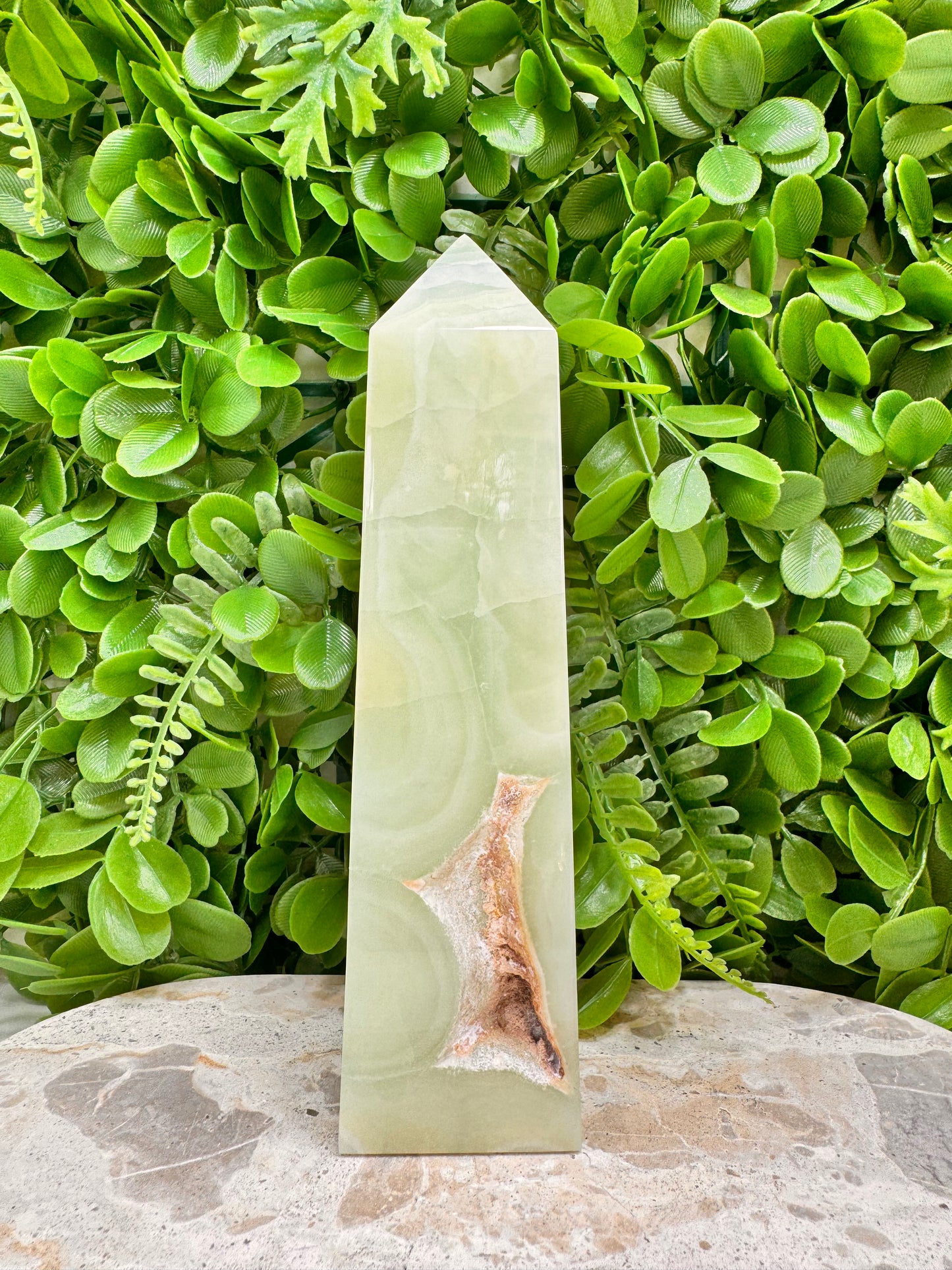 Pistachio Calcite Tower 994g