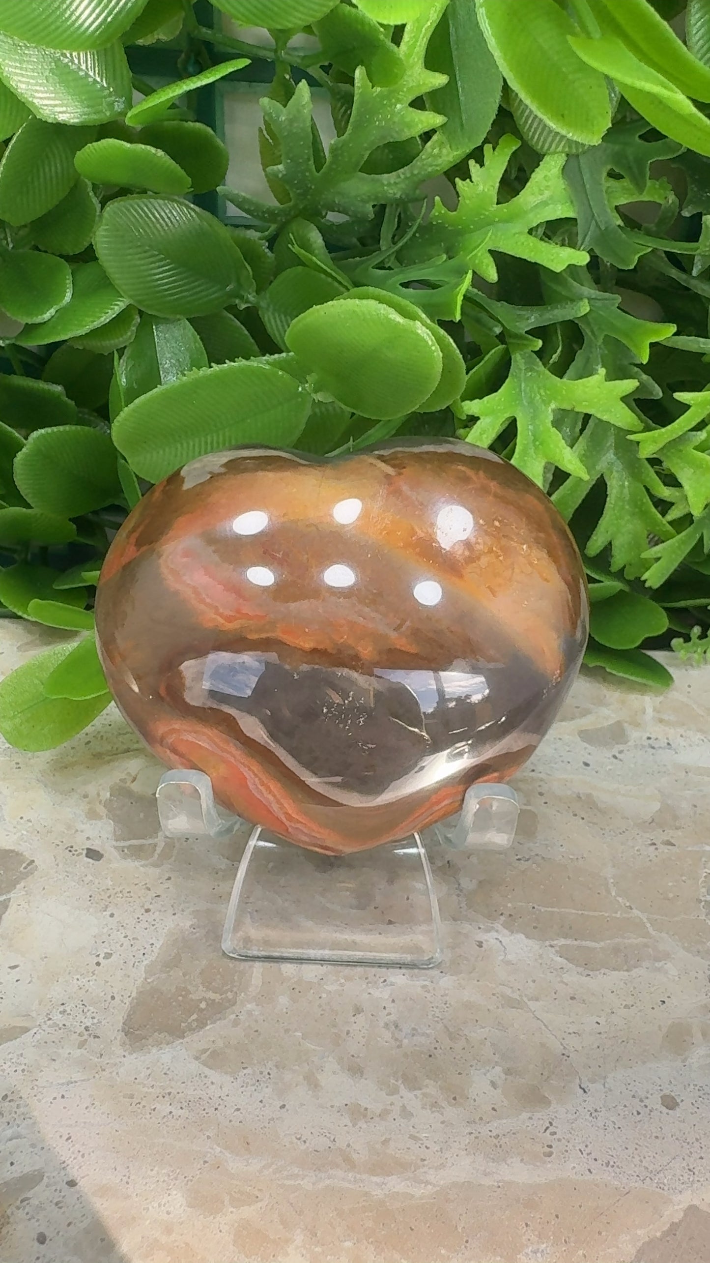 Polychrome Jasper Heart 136g