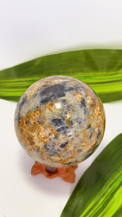 Blue Sapphire and Mica Sphere 726g