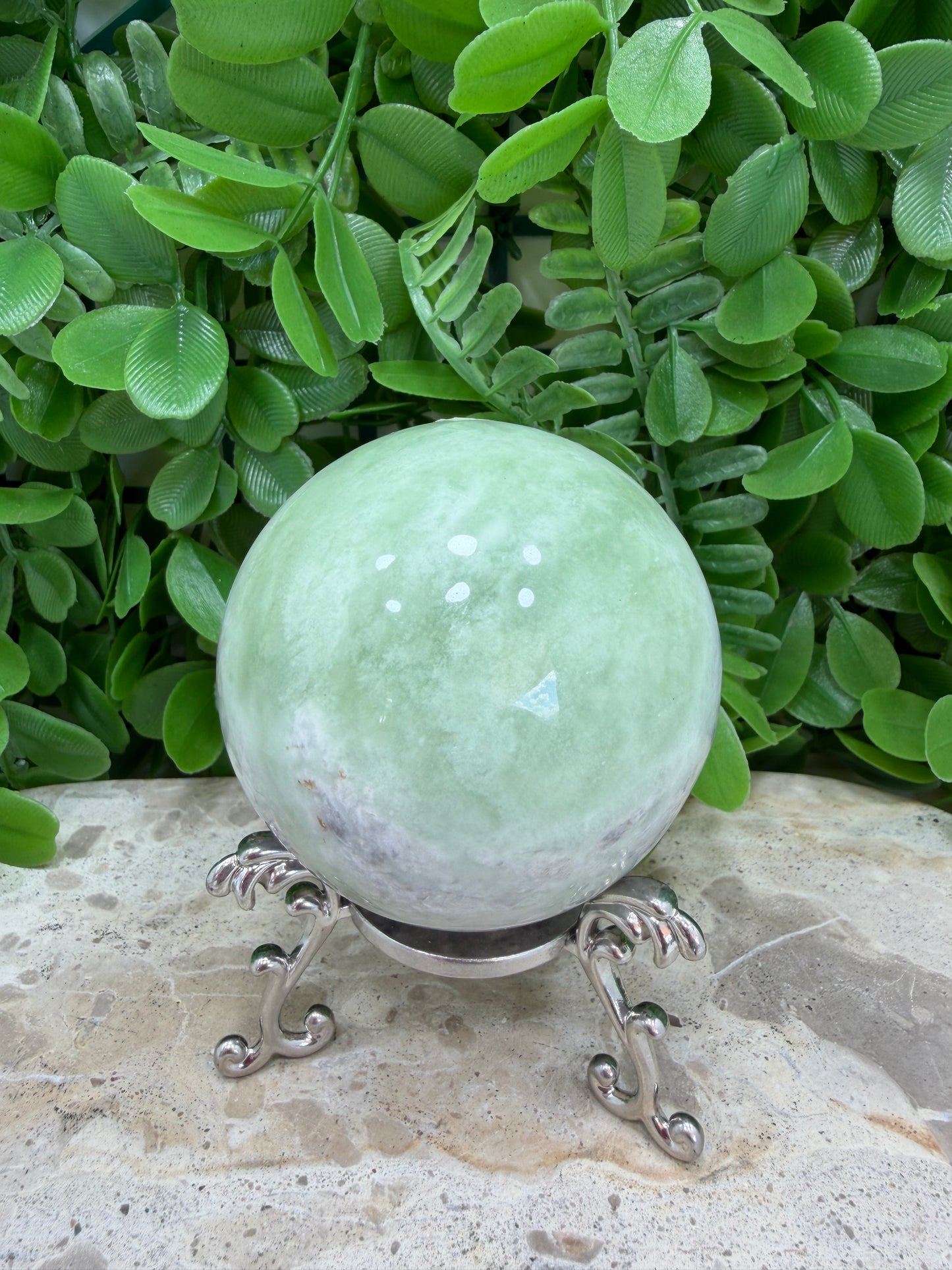 Flower Jade Sphere 440g