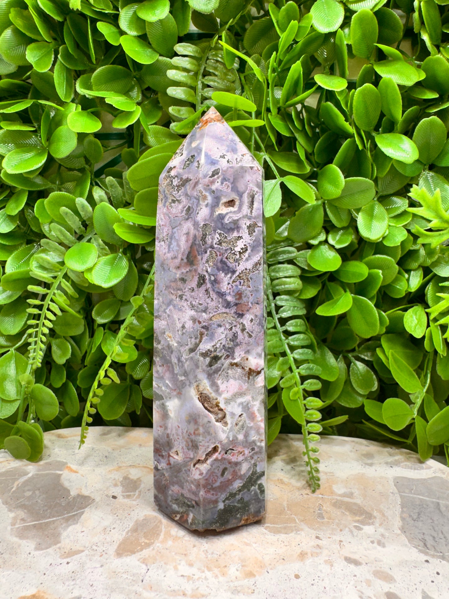 Moss Agate Tower 610g
