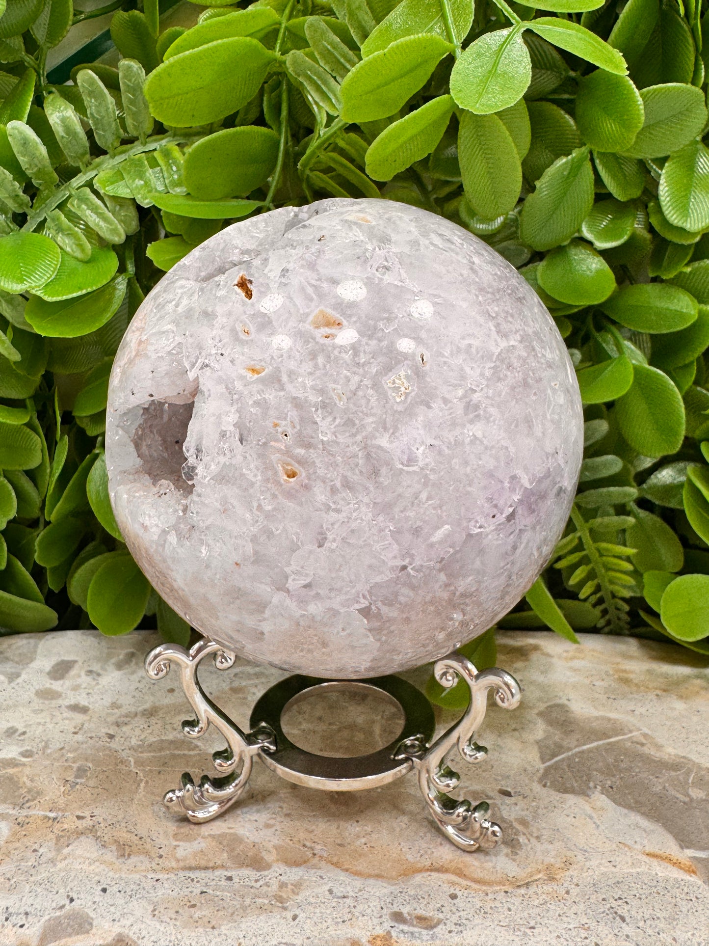 Druzy Pink Amethyst Sphere 862g