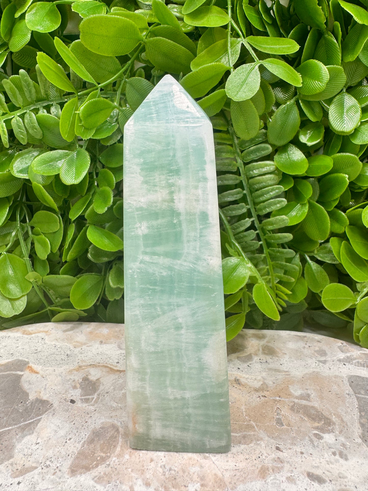 Pistachio Calcite Tower 422g