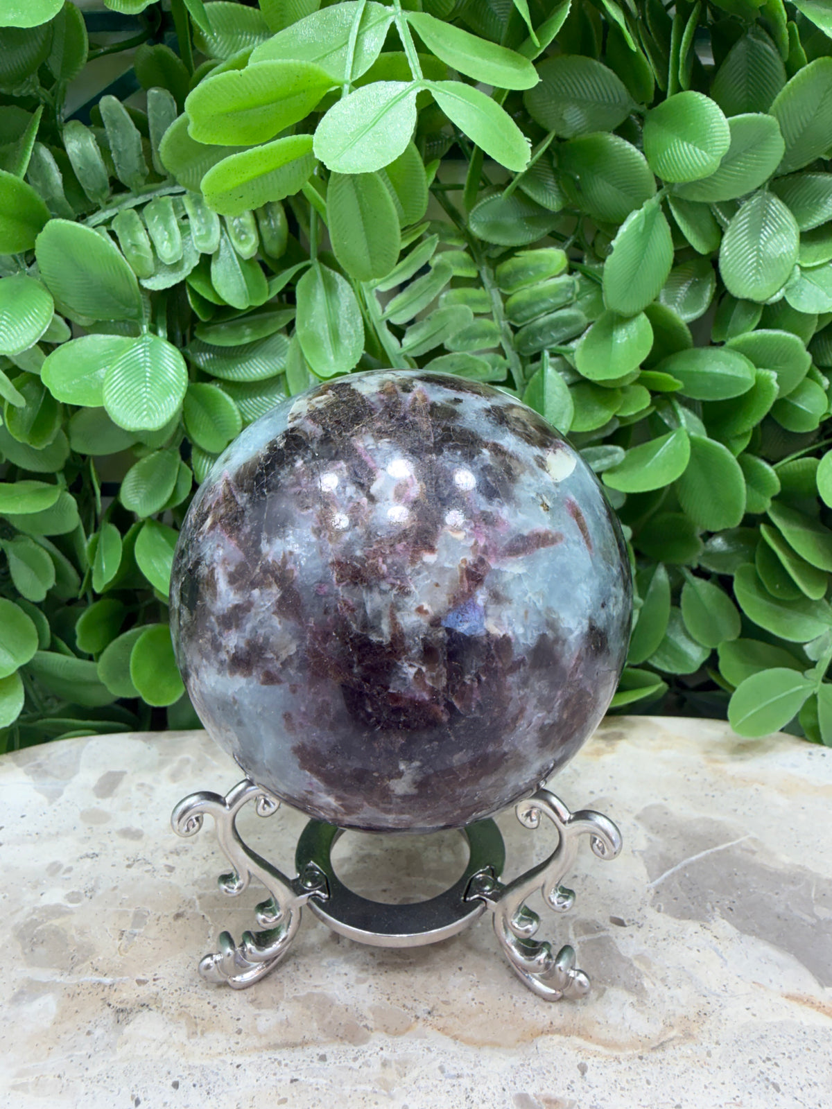 Unicorn Stone Sphere 570g | Calm • Love • Positivity