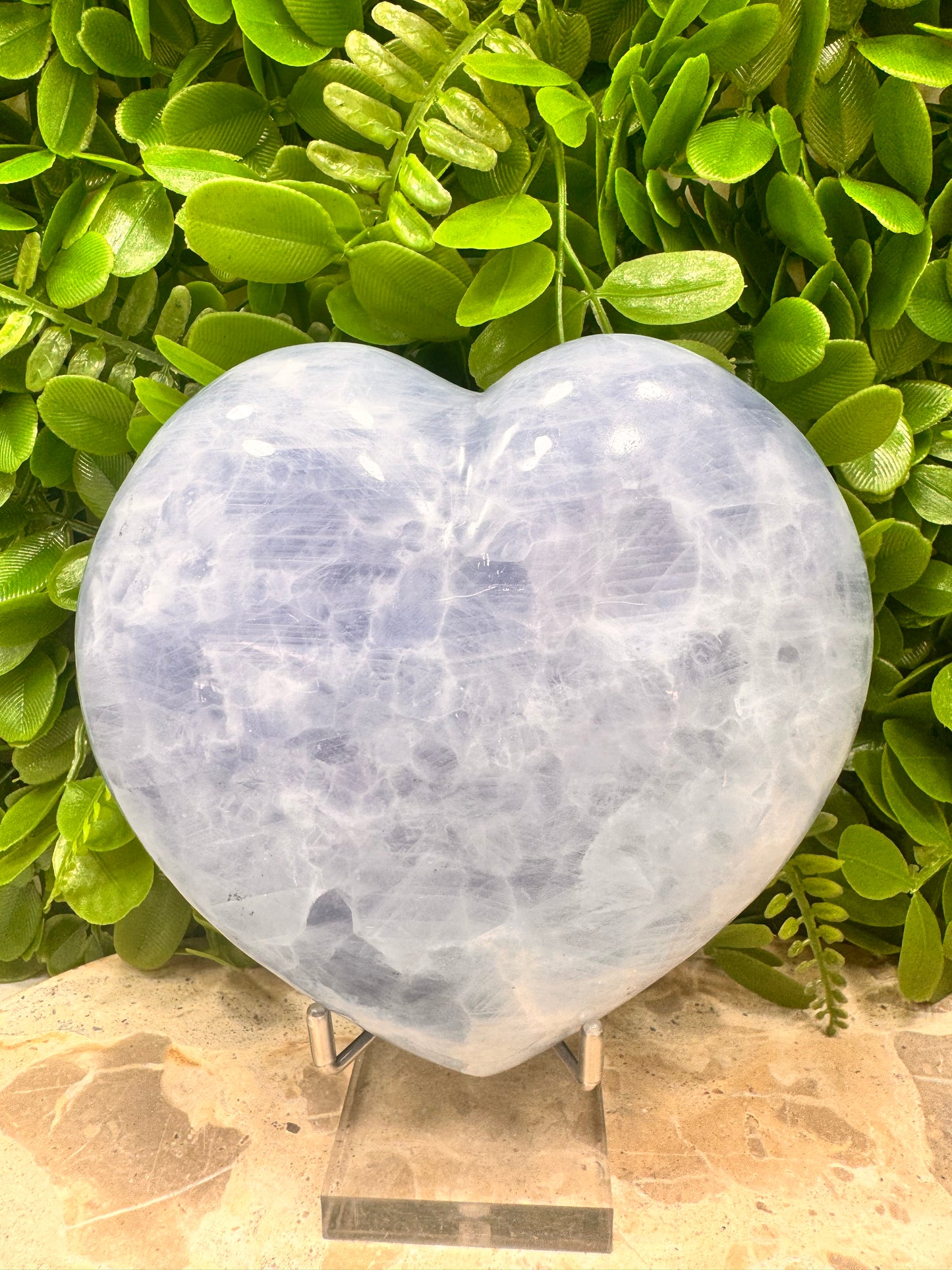 Blue Calcite Heart 1484g