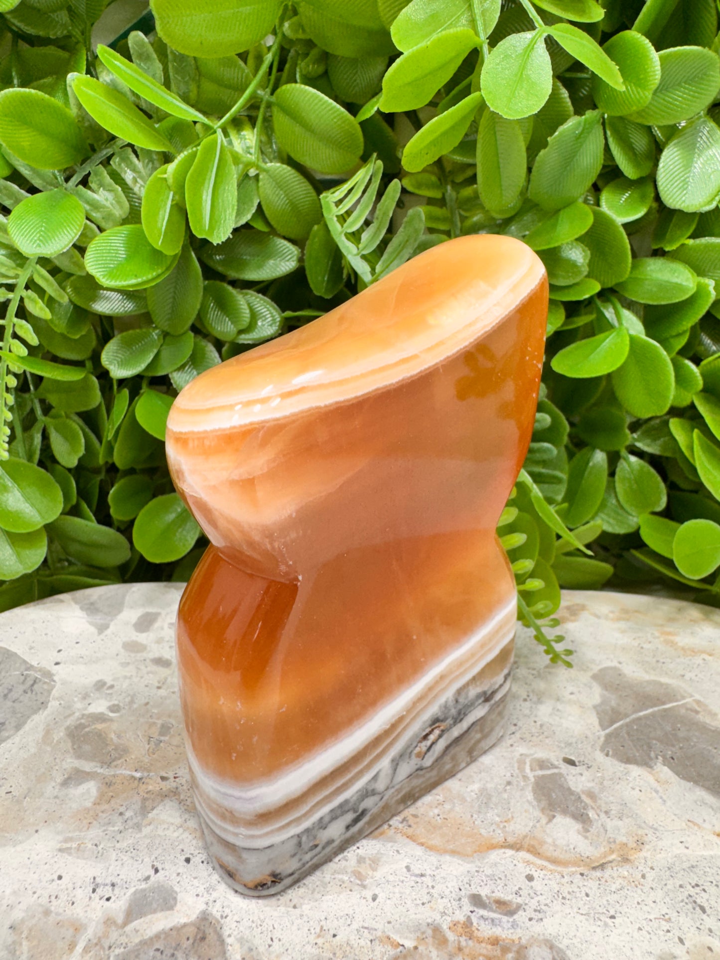 Banded Honey Calcite Freeform 482g