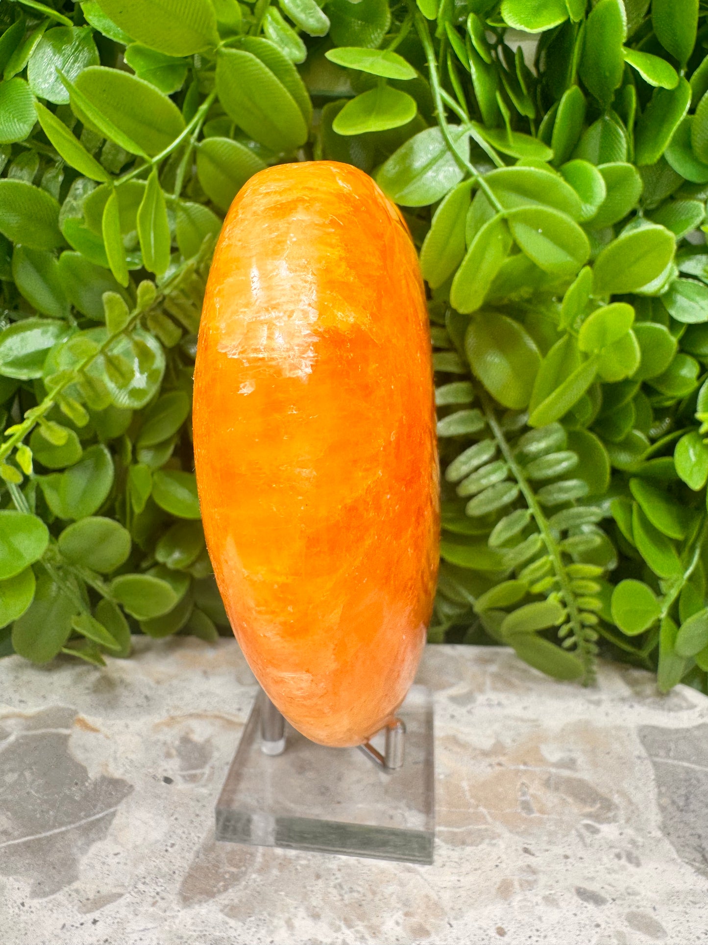 Crystalized Orange Calcite Heart 1096g