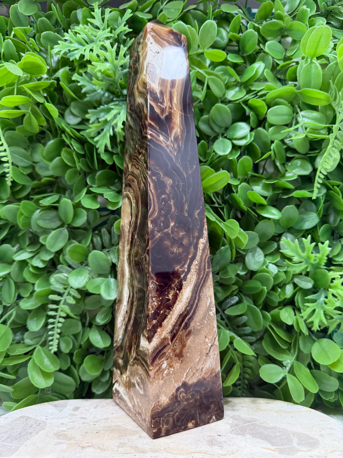 Chocolate Calcite Tower | Grounding • Emotional Balance • Inner Strength