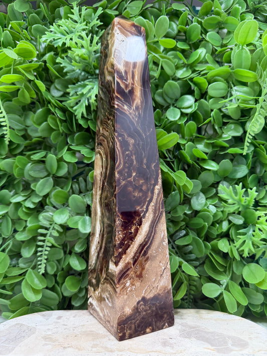 Chocolate Calcite Tower | Grounding • Emotional Balance • Inner Strength