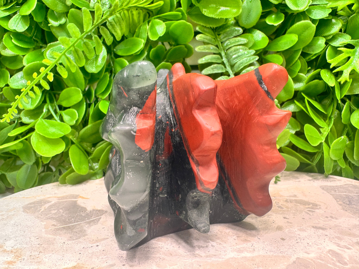 African Bloodstone Dragon Skull 878g