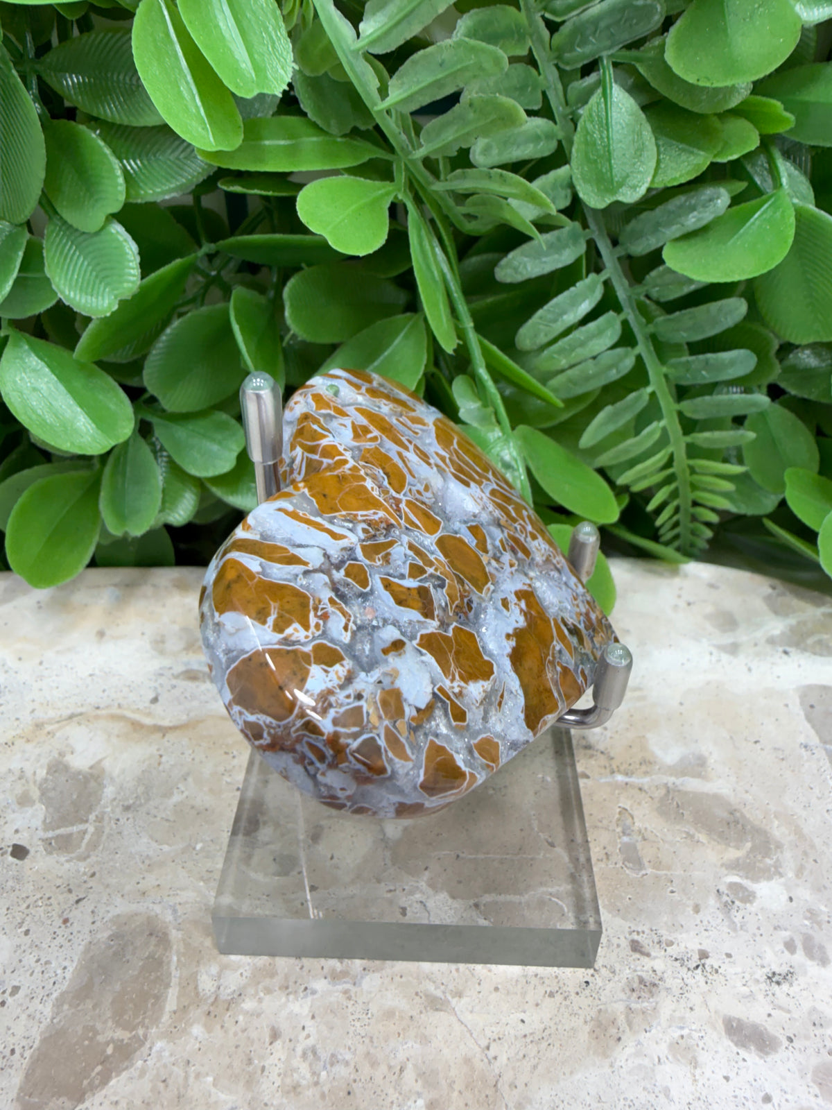 Brecciated Drusy Agate Heart | Strength • Grounding • Stability