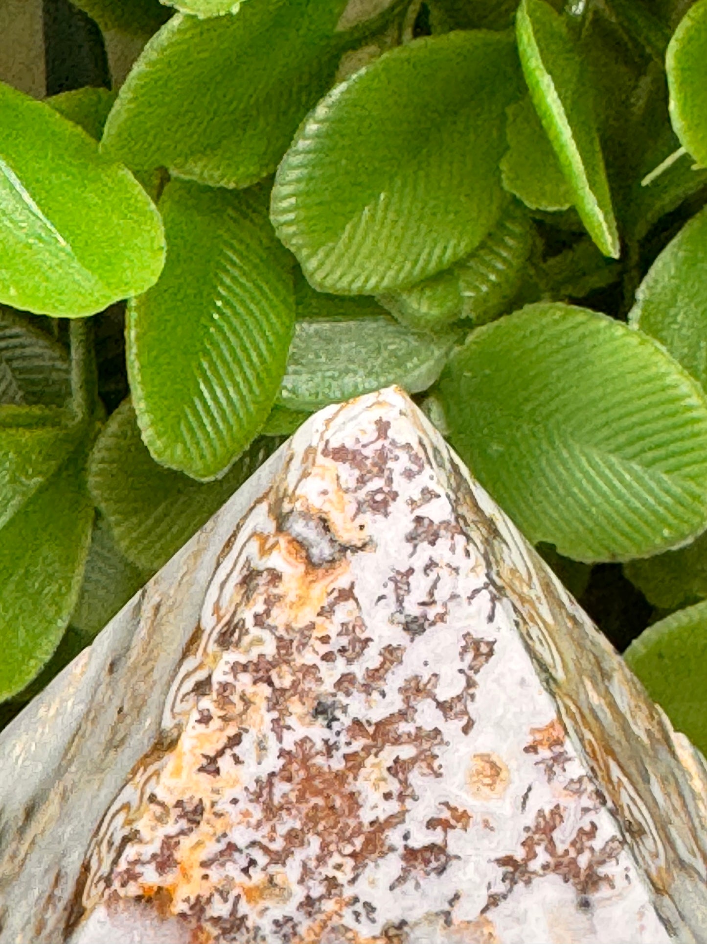 Dendritic Ocean Root Jasper Pyramid 366g