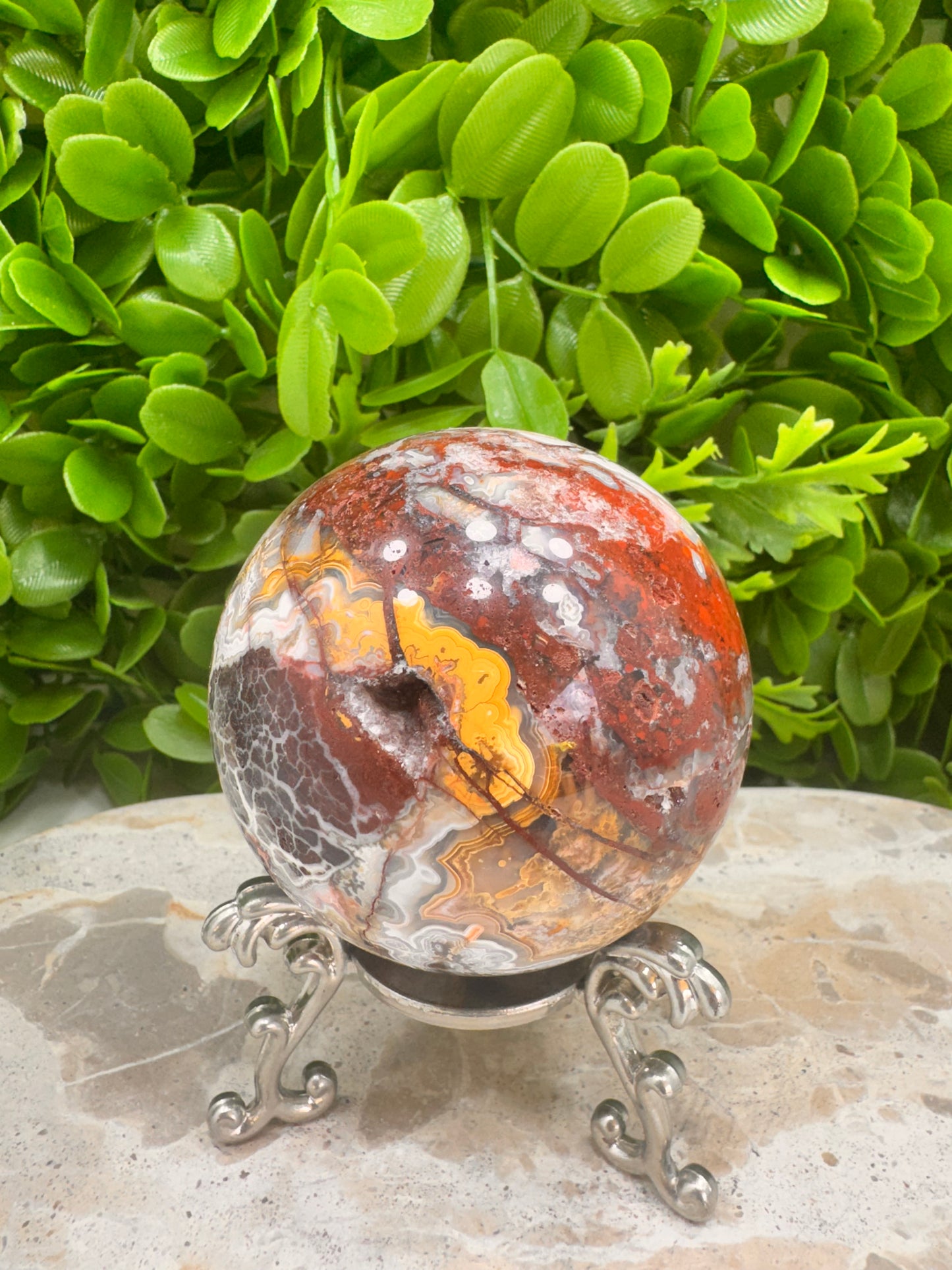 Mexican Agate Sphere 485g