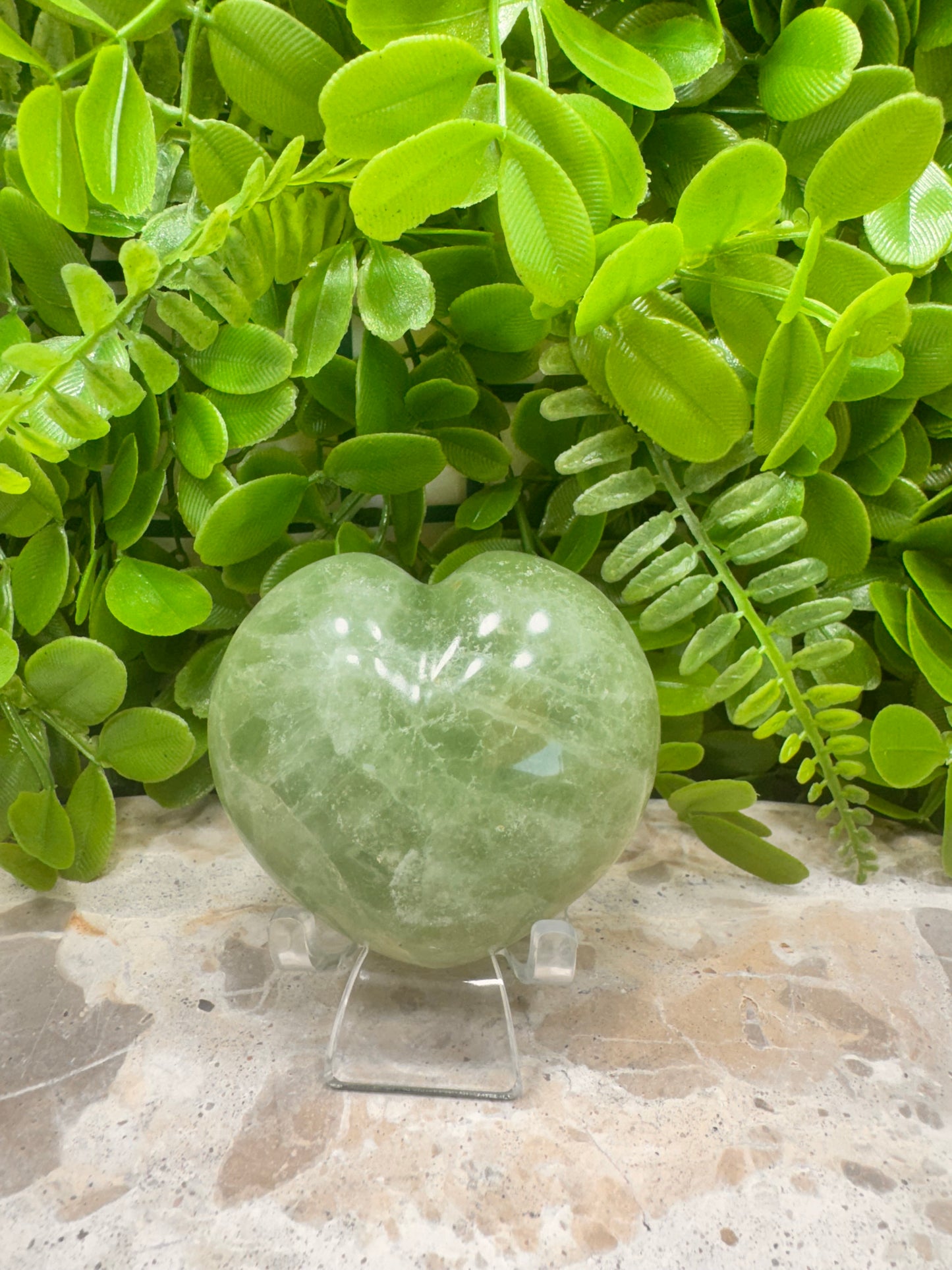 Green Fluorite Heart 288g