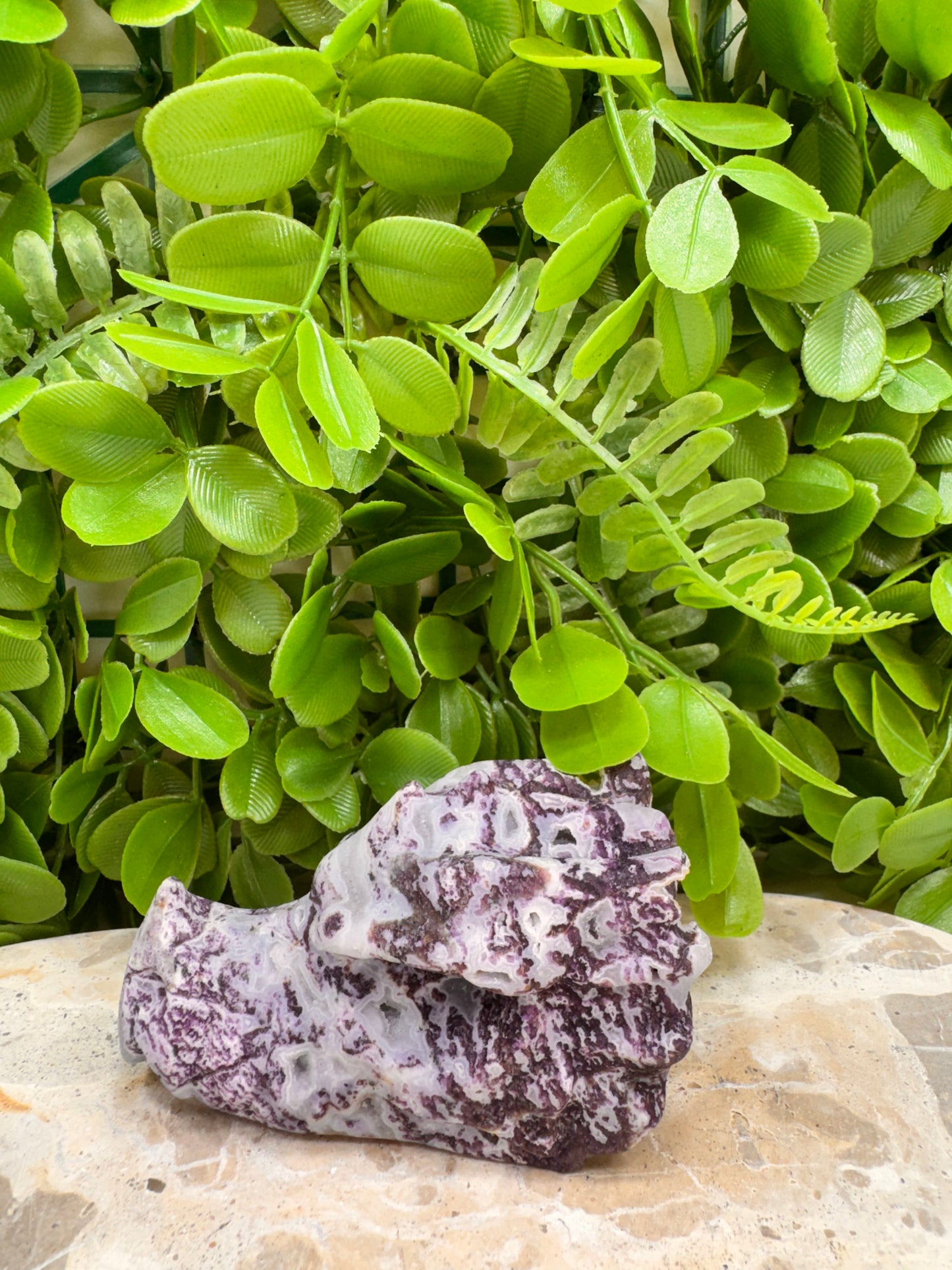 Purple Sphalerite Dragon Skull 298g