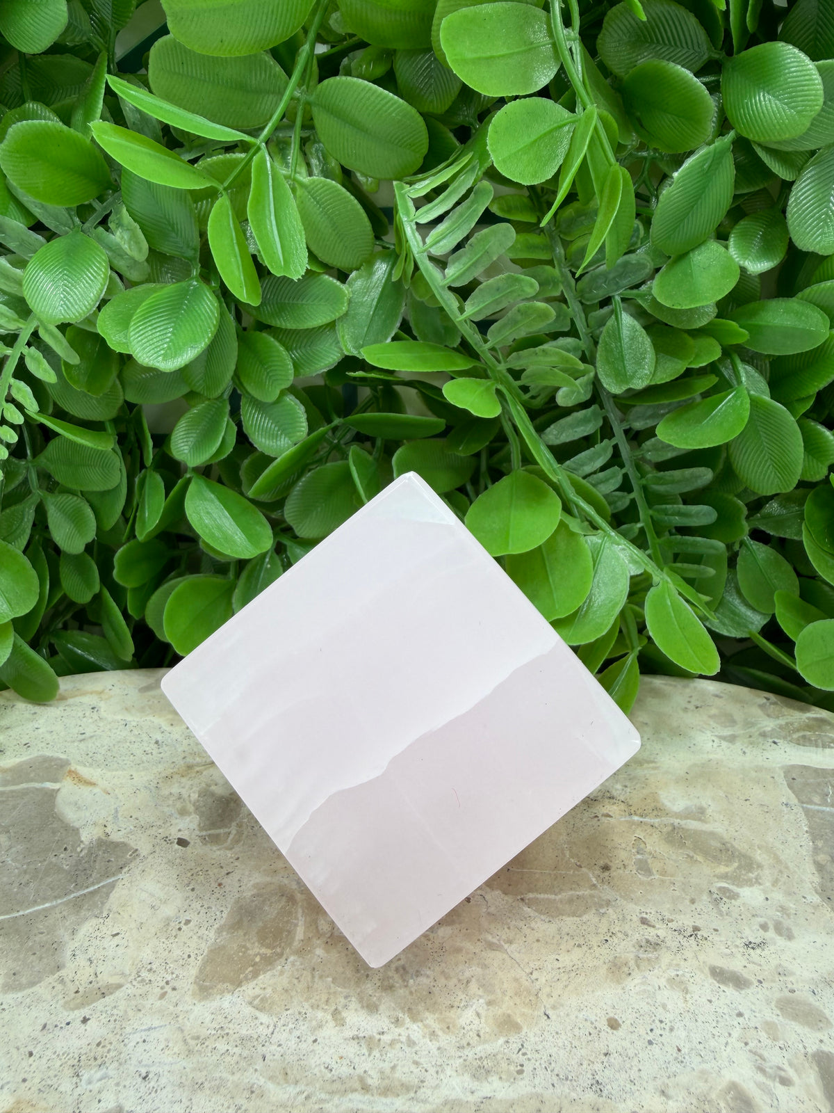 Pink Mangano Cube | Love • Compassion • Calm