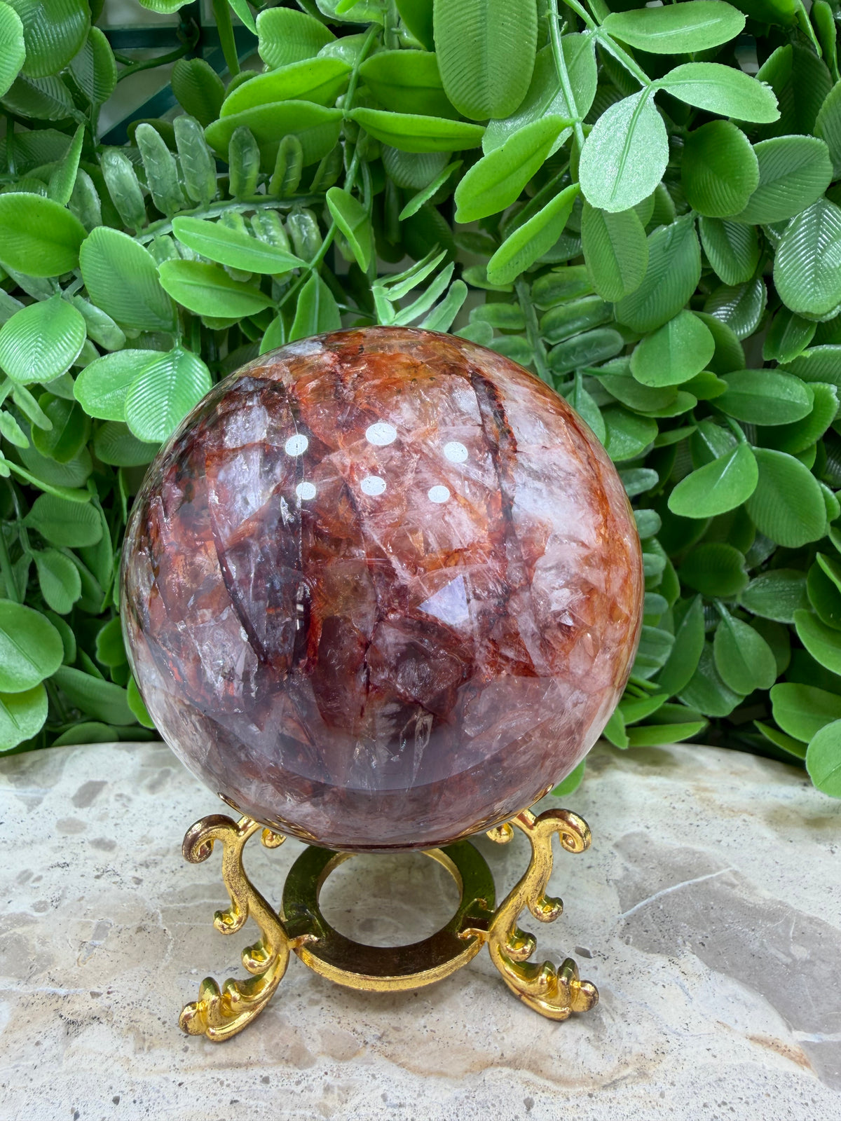 Fire Quartz Sphere 724g