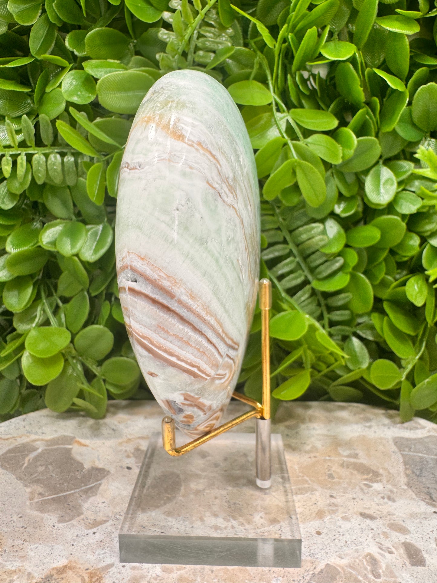 Blue Caribbean Calcite Heart 1086g