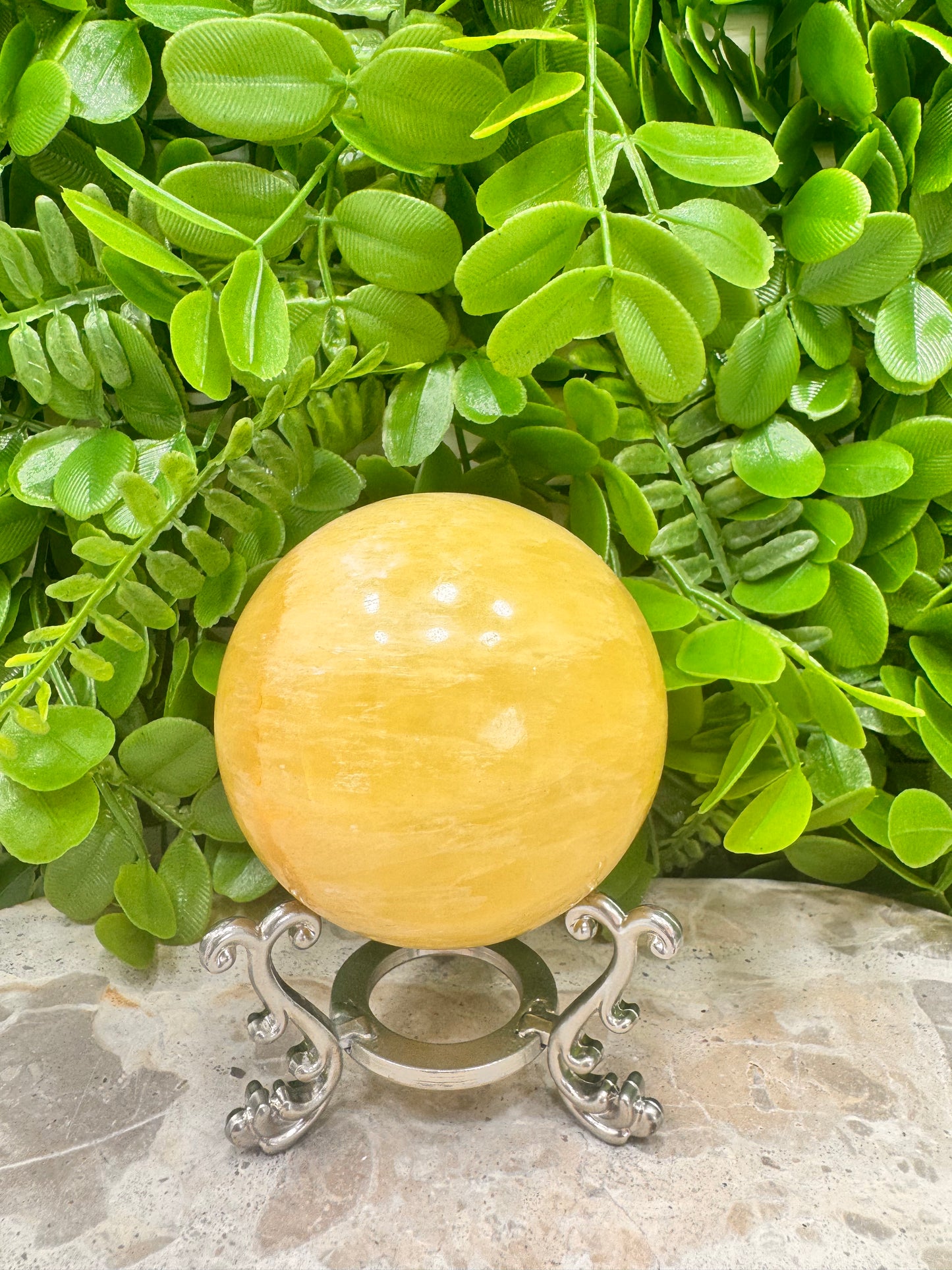 Lemon Calcite Sphere 546g
